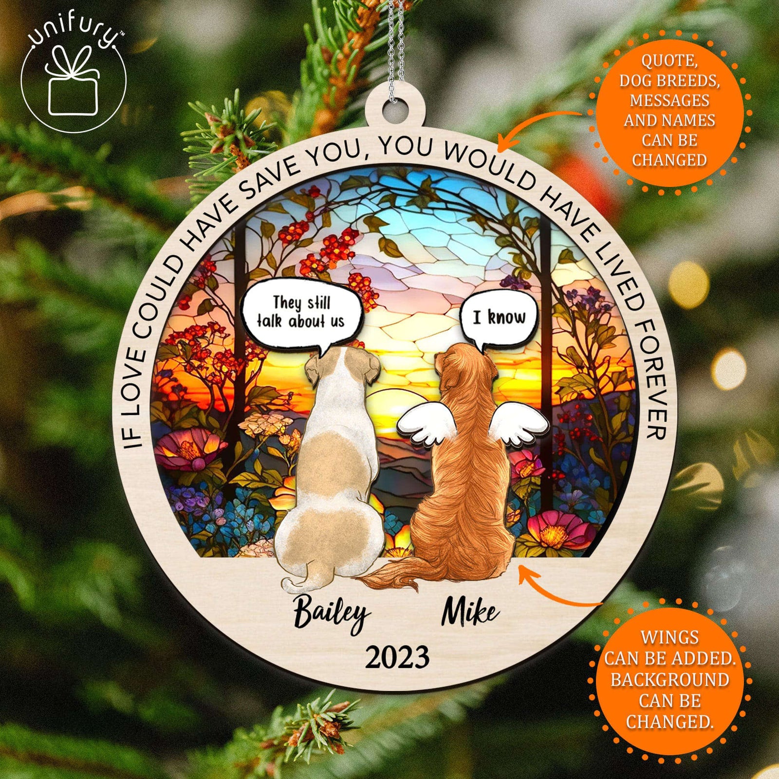 Personalized Dog Memorial Sun Catcher for Dog Lovers