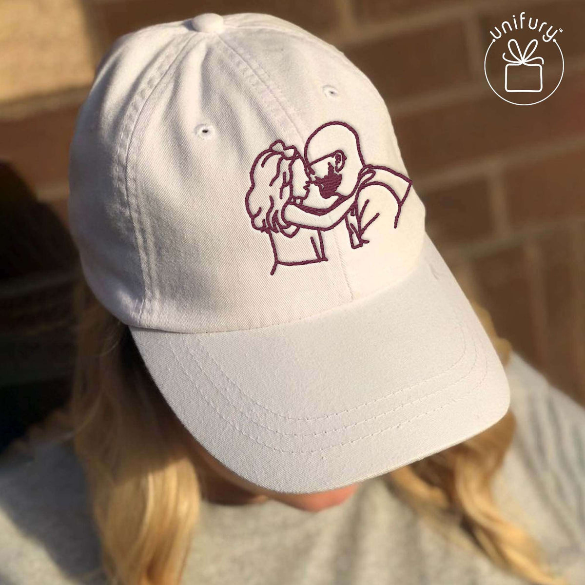 Custom Outline Portrait Embroidered Hat