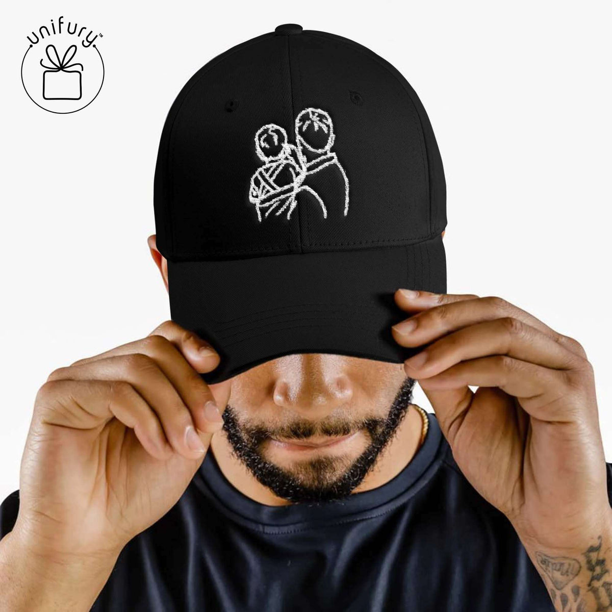 Custom Outline Portrait Embroidered Hat