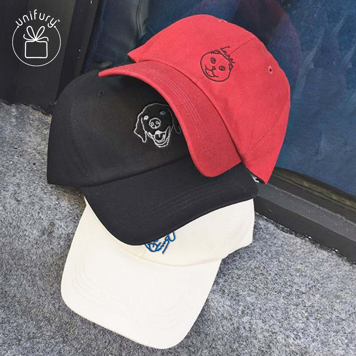 Custom Pet Line Art Embroidered Hat