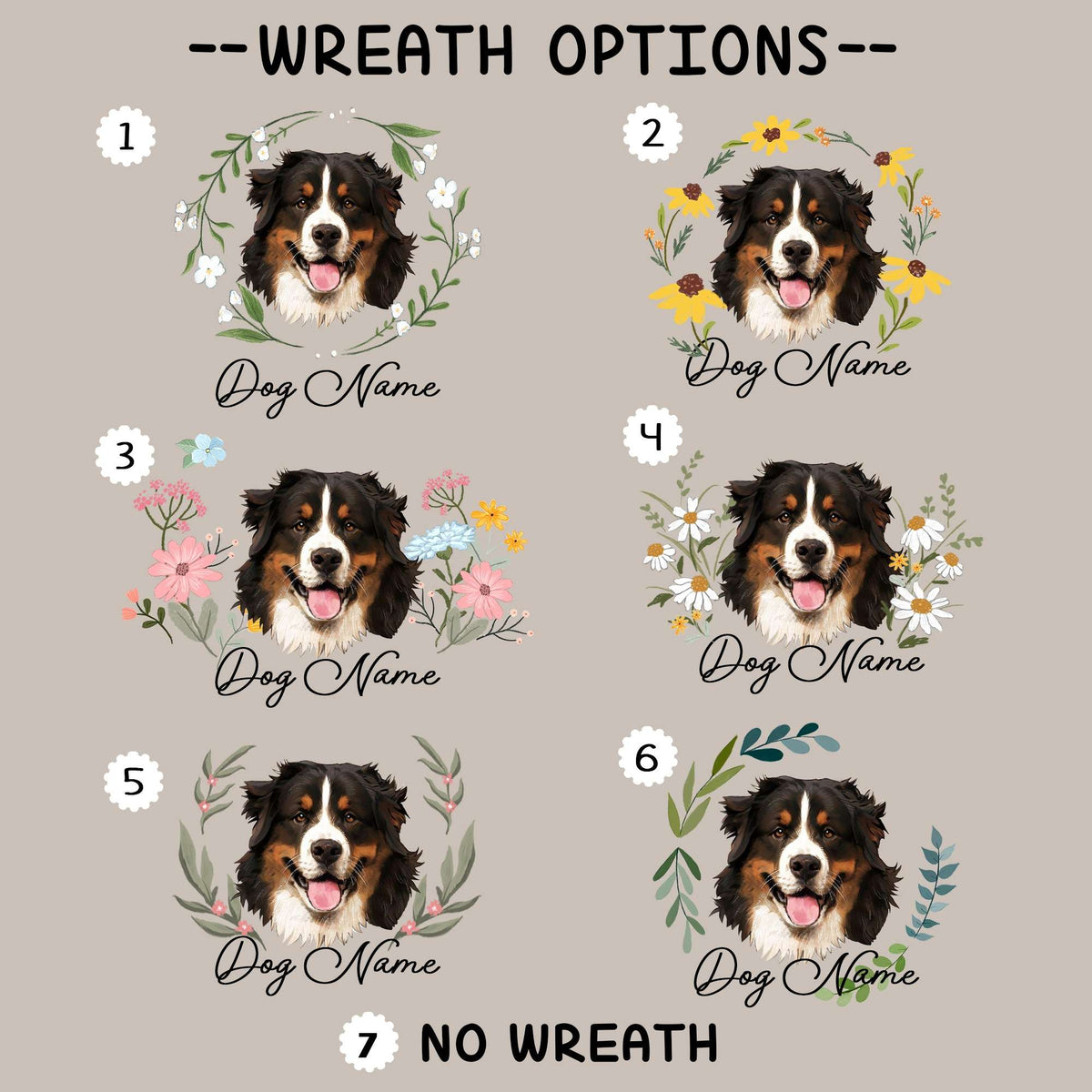 Dog Portrait Flower Custom Shape Acrylic Keychain