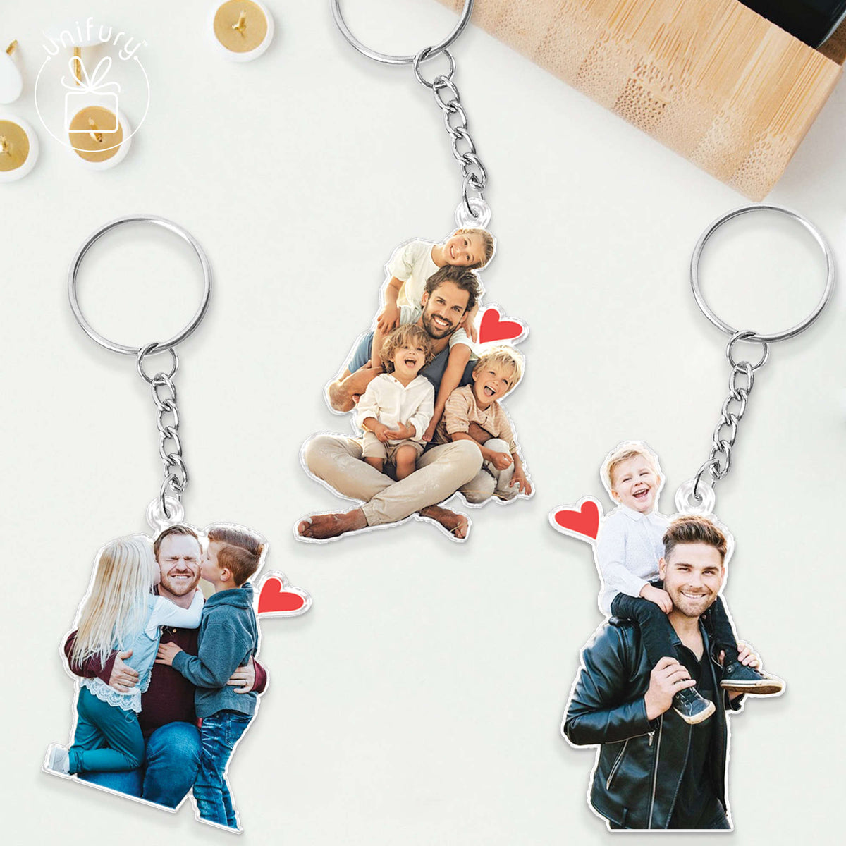 Custom Dad Photo Gift For Dad Acrylic Keychain