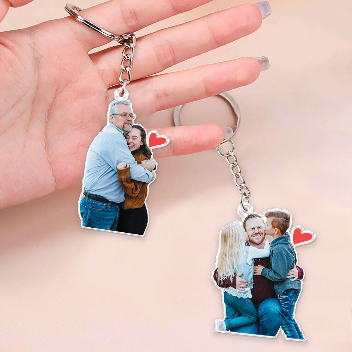 Custom Dad Photo Gift For Dad Acrylic Keychain