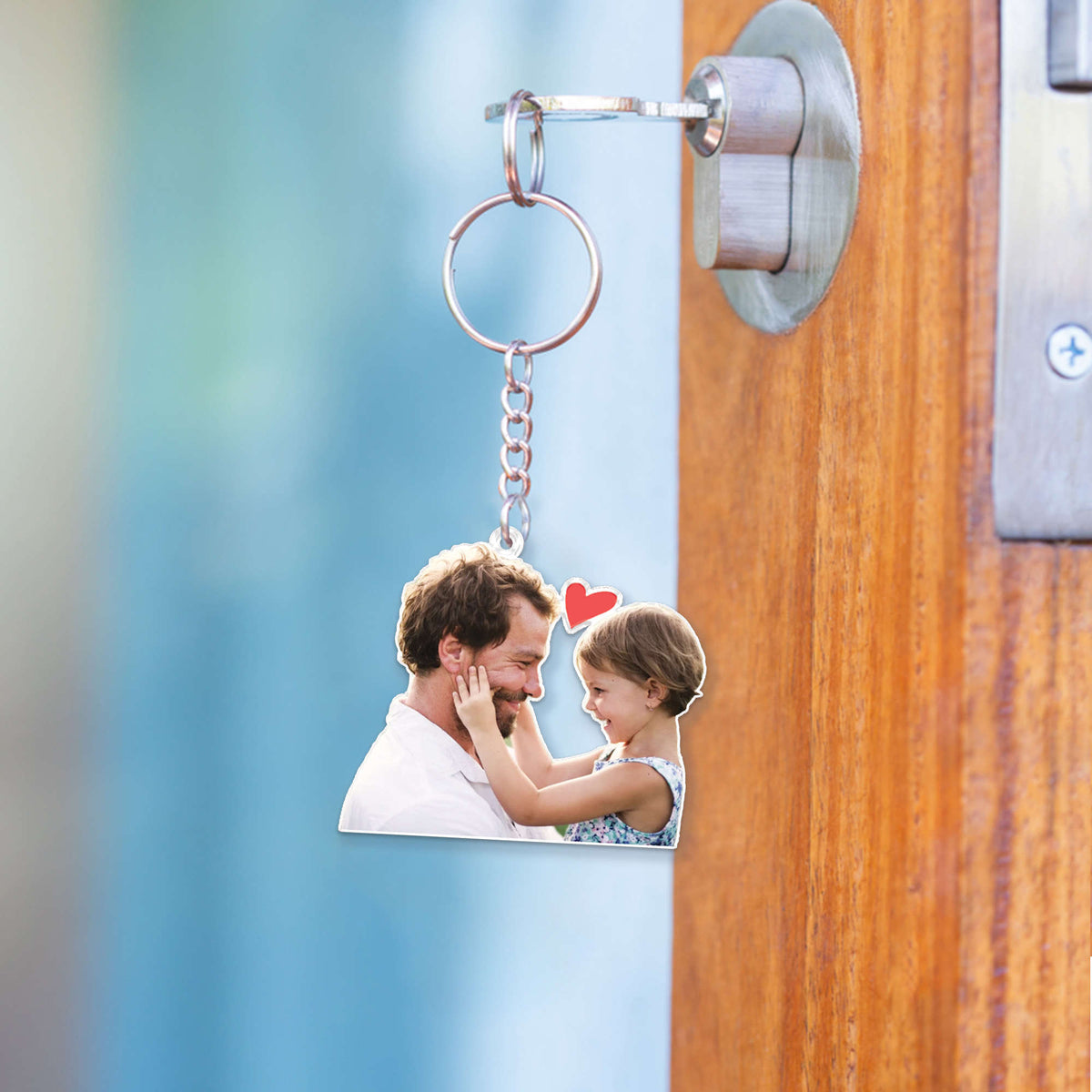 Custom Dad Photo Gift For Dad Acrylic Keychain