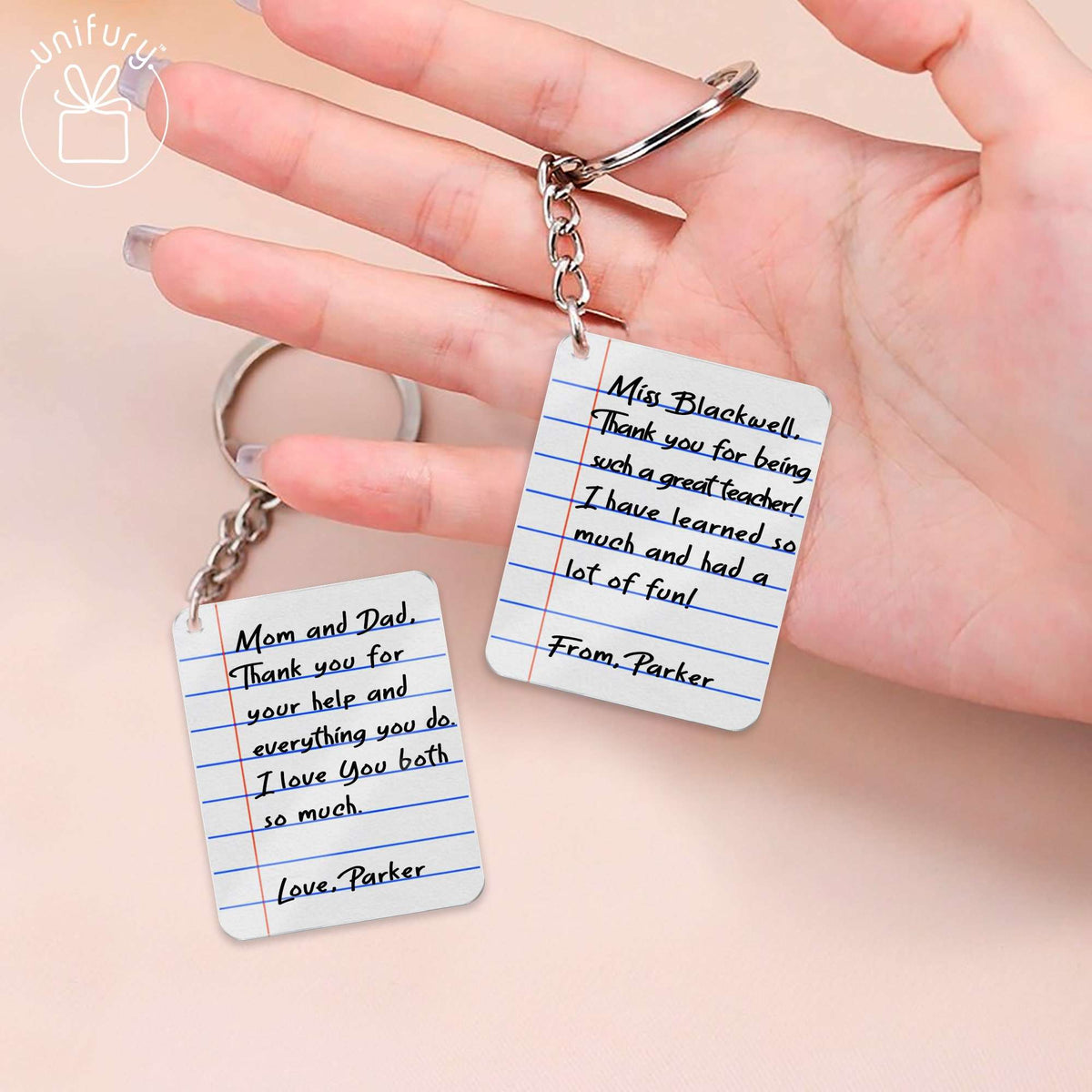 Personalized Letter Acrylic Keychain For Family