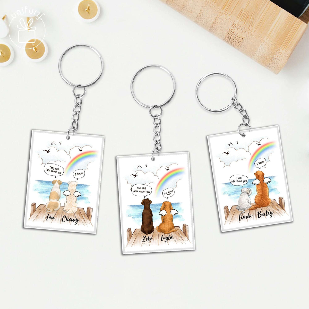 Customized Dog Memorial Acrylic Keychain