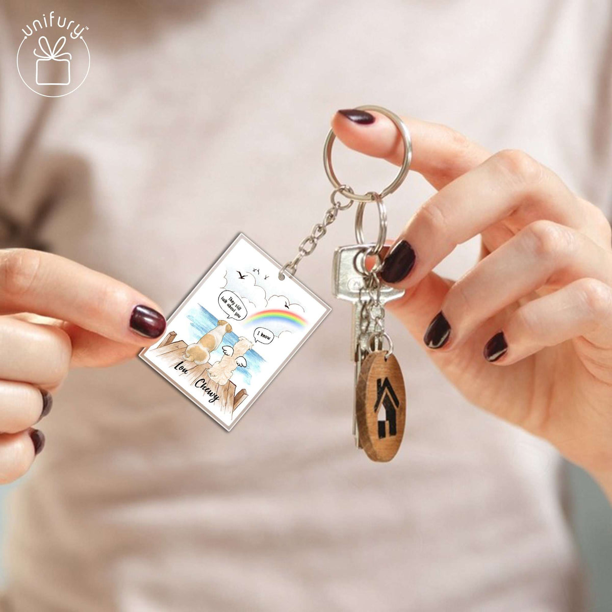 Customized Dog Memorial Acrylic Keychain