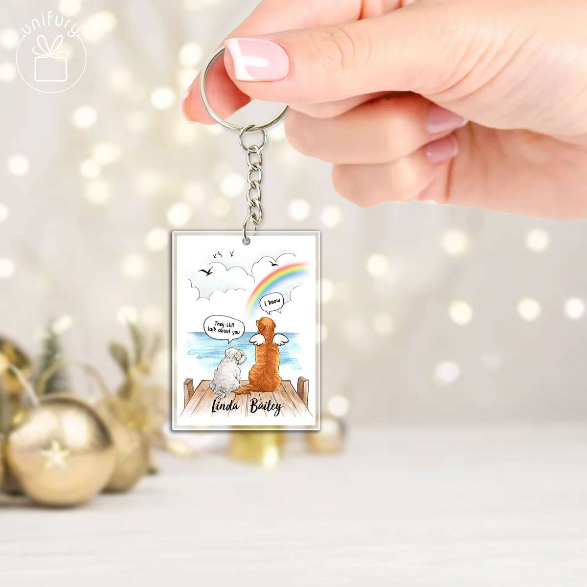 Customized Dog Memorial Acrylic Keychain