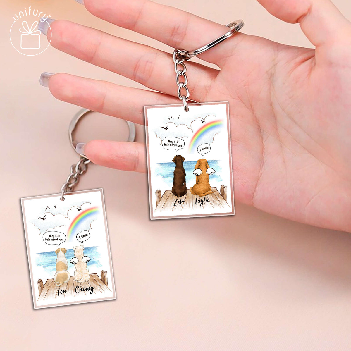 Customized Dog Memorial Acrylic Keychain