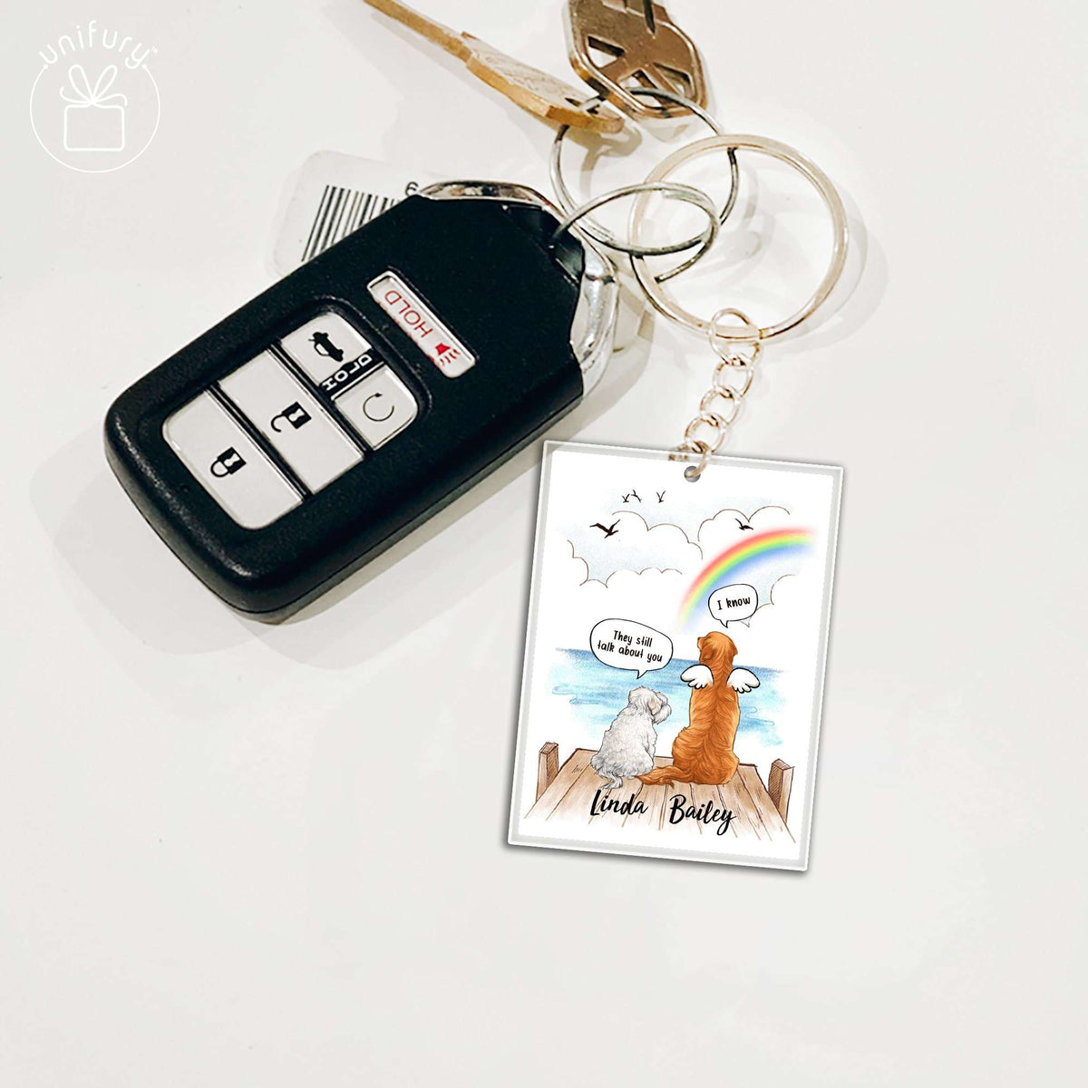 Customized Dog Memorial Acrylic Keychain