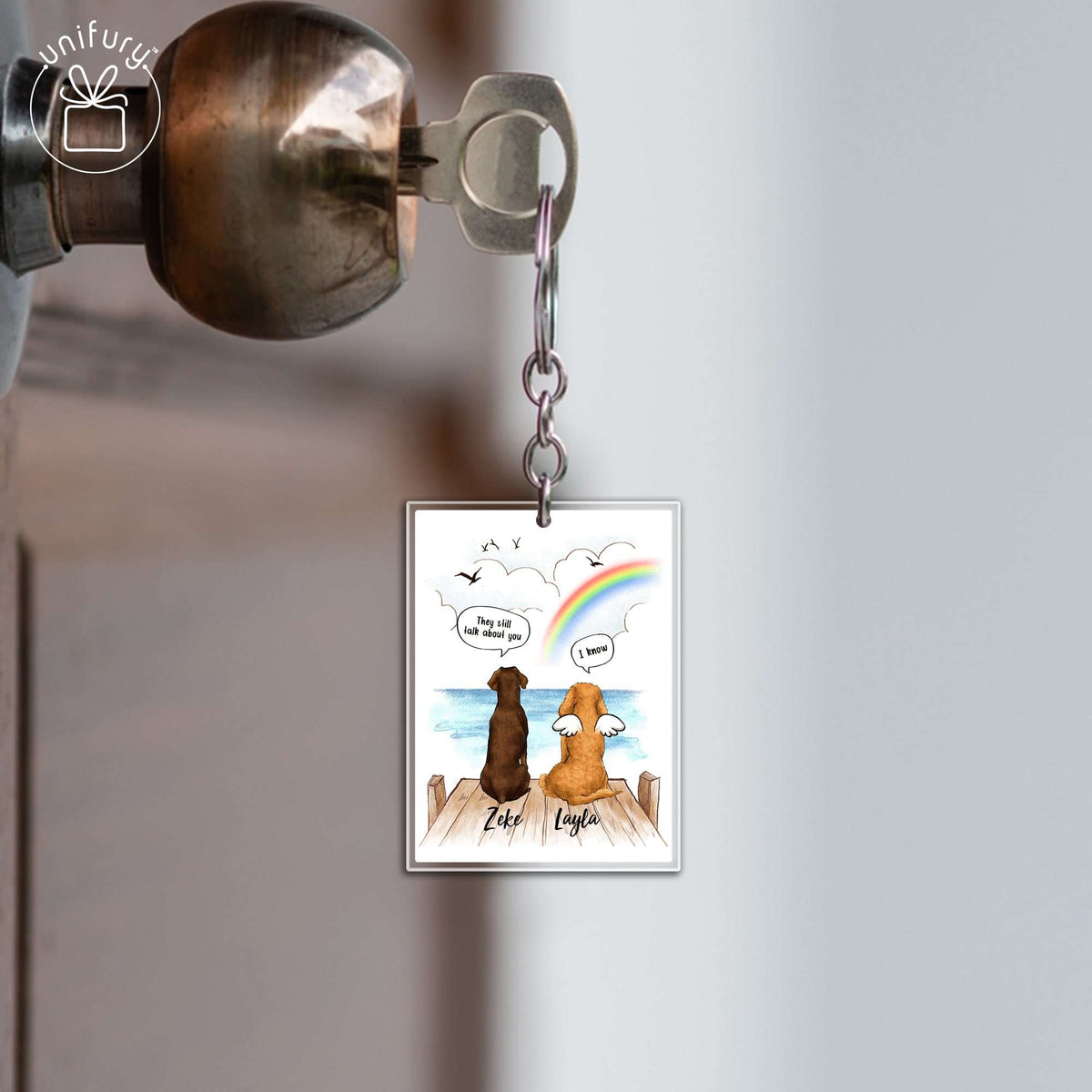 Customized Dog Memorial Acrylic Keychain