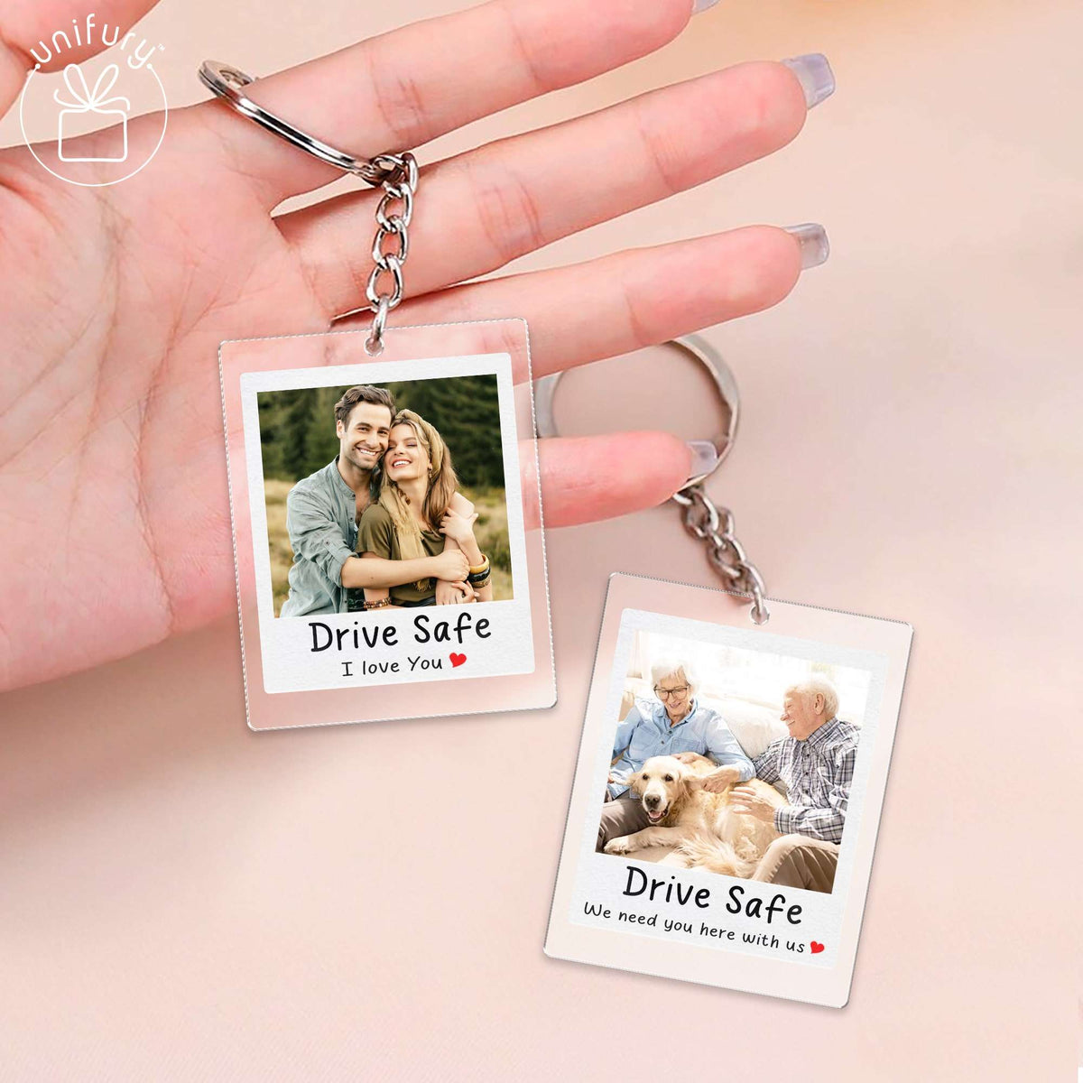 Personalized Couple Photo Transparent Acrylic Keychain