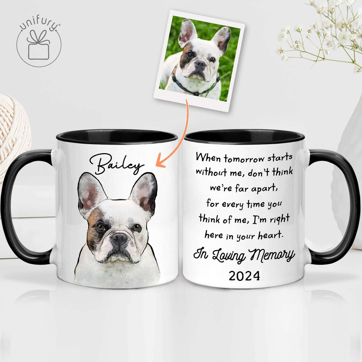 I&#39;m Right Here In Your Heart Accent Mug