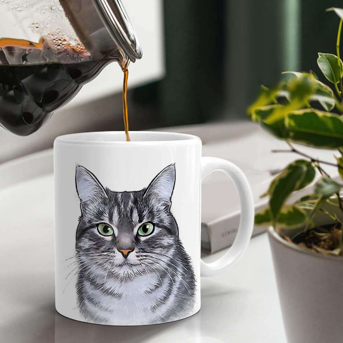 Cat Mom Cat Dad Edge-to-Edge Mug For Cat Lovers