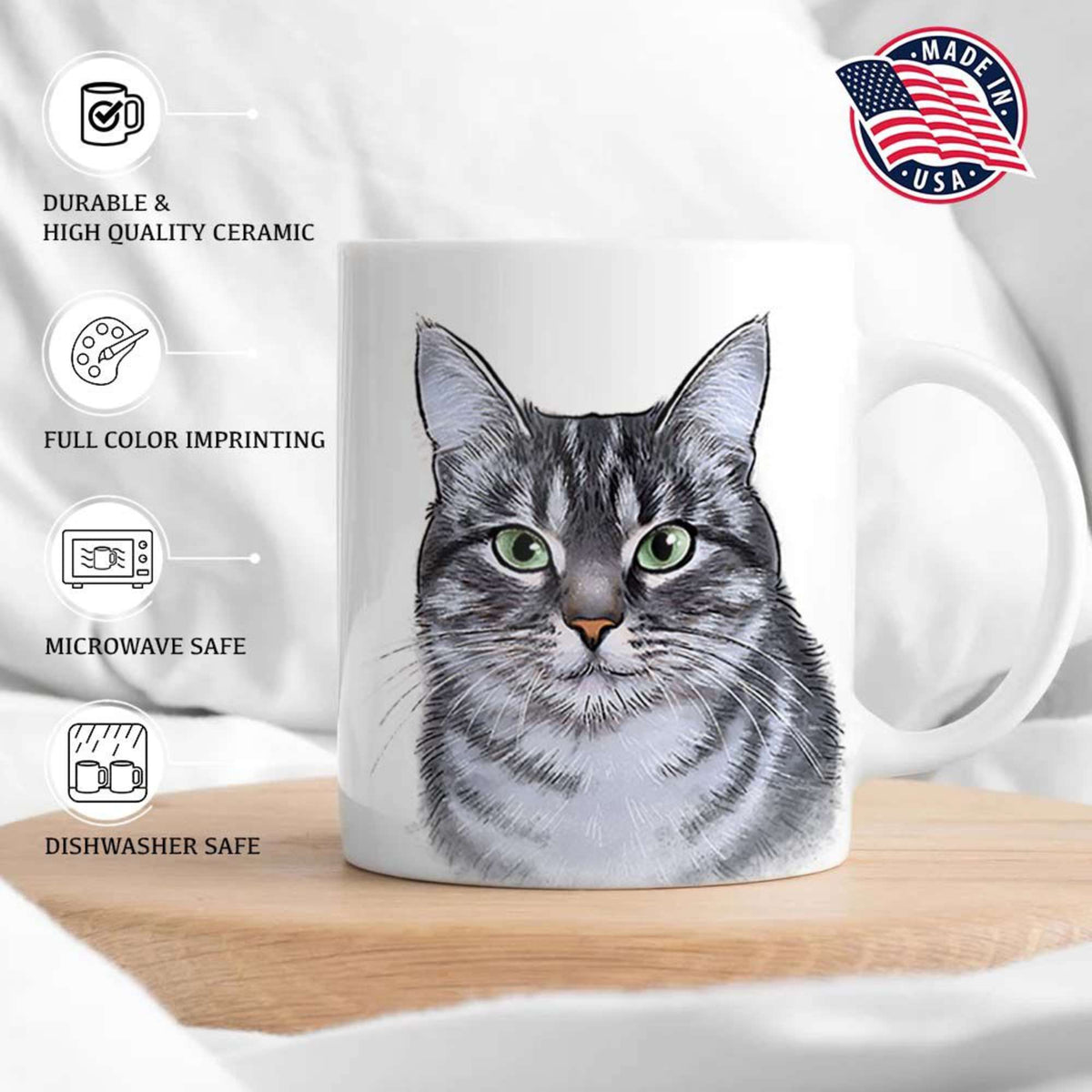 Cat Mom Cat Dad Edge-to-Edge Mug For Cat Lovers