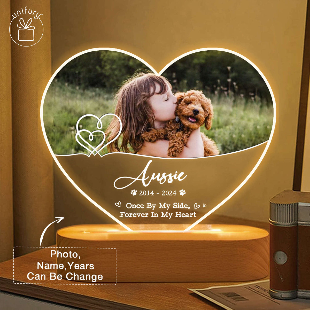 Forever In My Heart Pet Memorial LED Night Light