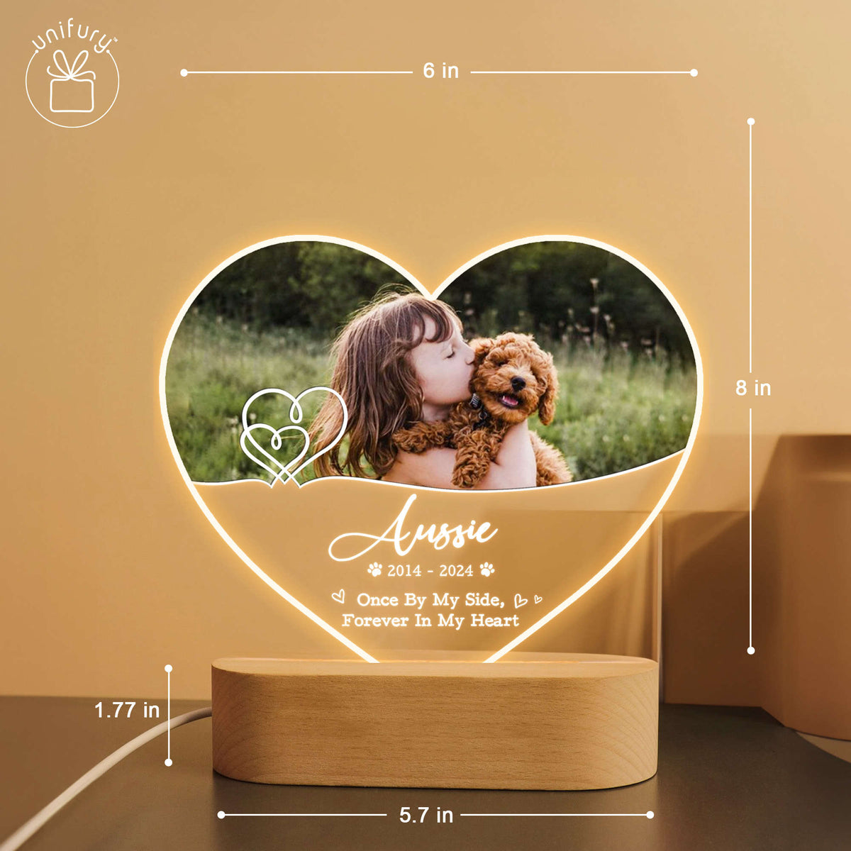 Forever In My Heart Pet Memorial LED Night Light