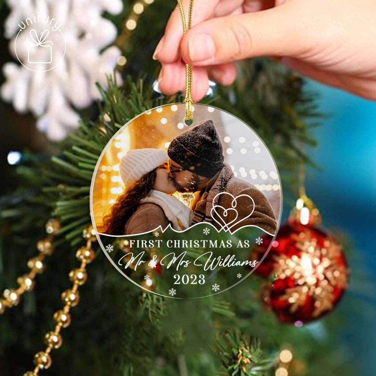 Mr and Mrs Photo - Personalized Married Arcylic Oraments