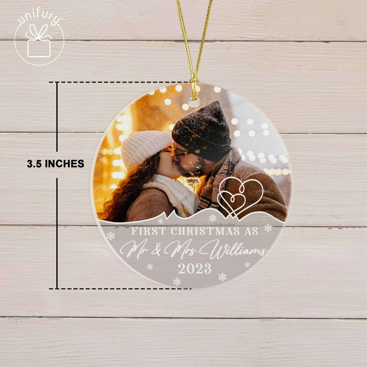 Mr and Mrs Photo - Personalized Married Arcylic Oraments
