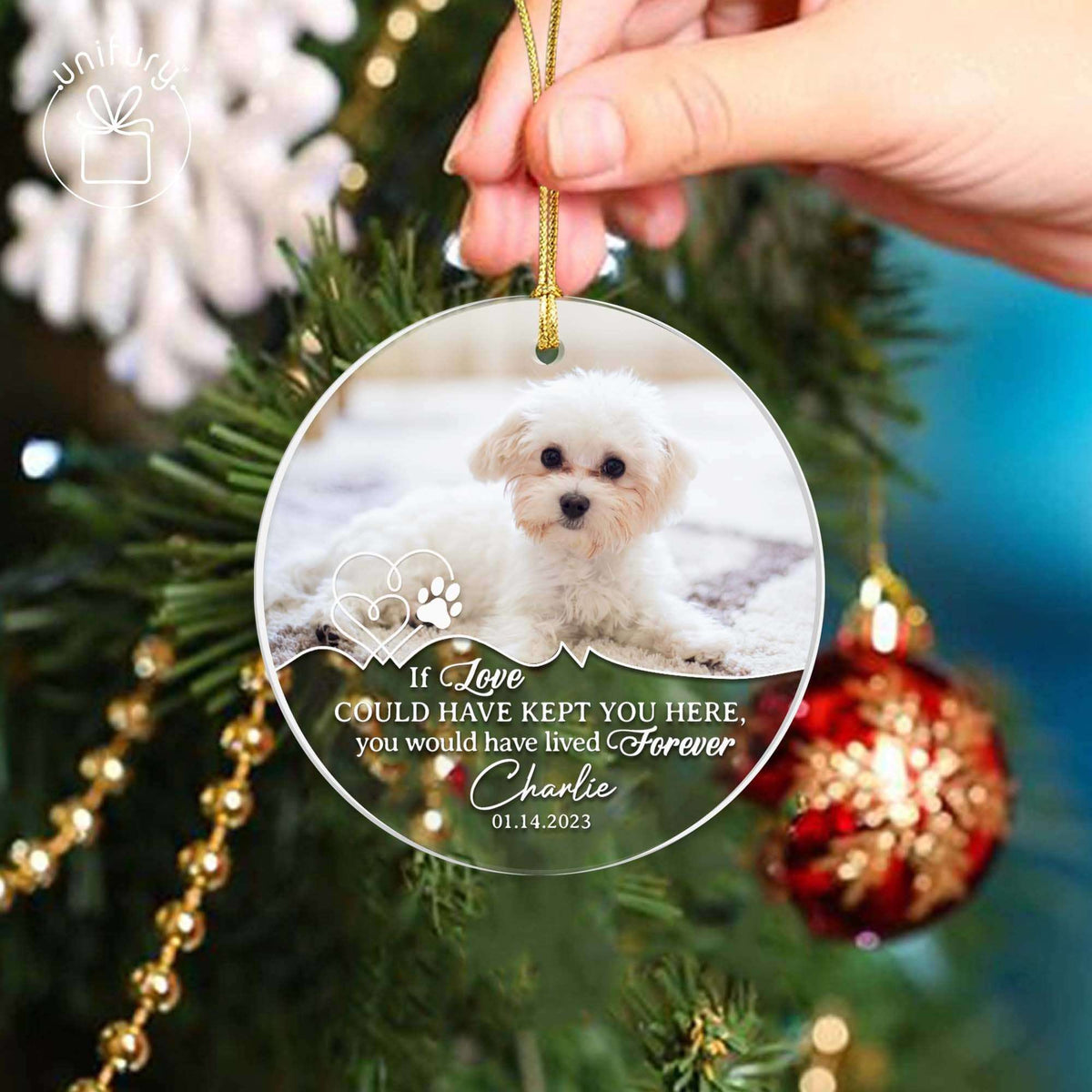 Pet Memorial Dog Sympathy Custom Shape Acrylic Ornament