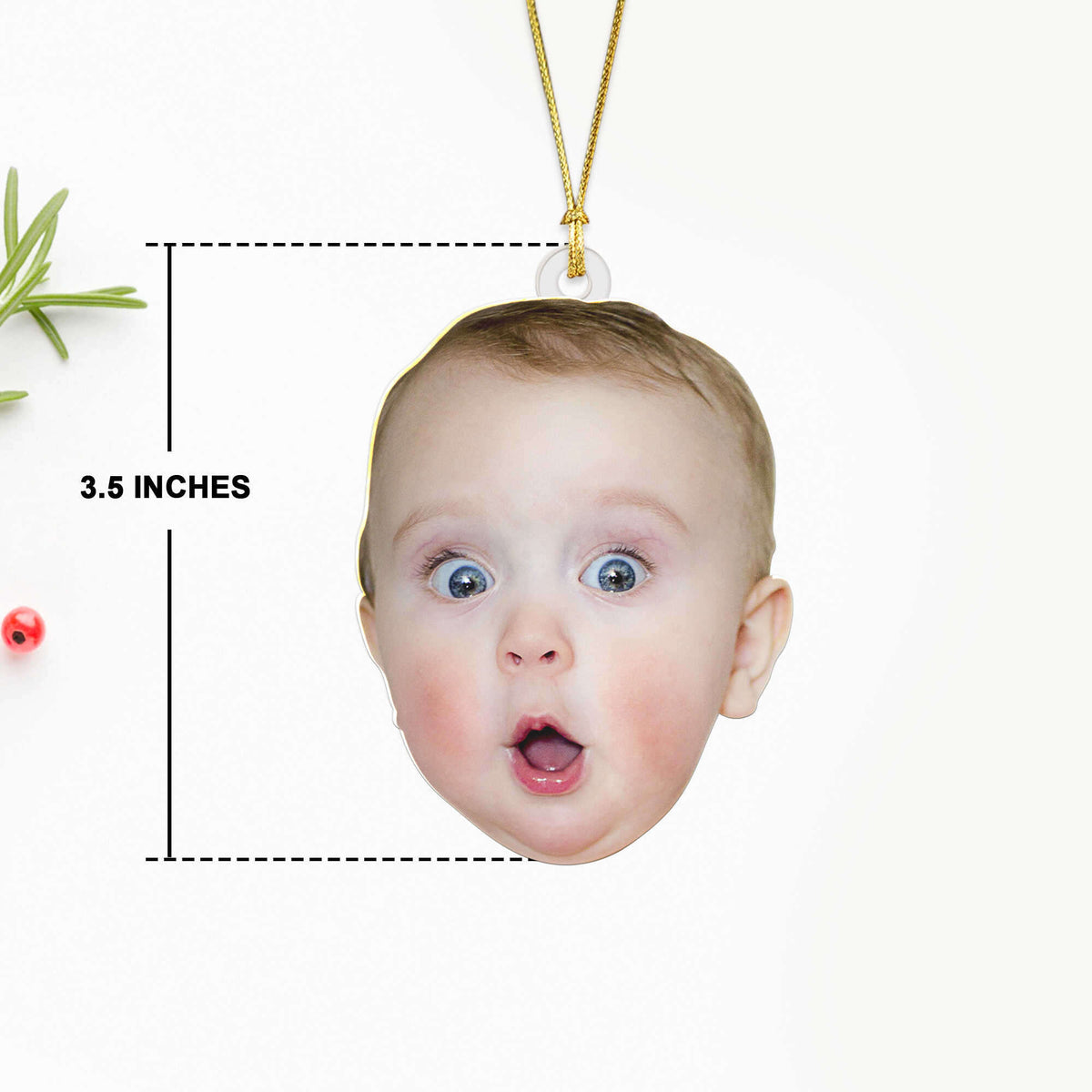 Personalized Christmas Custom Funny Face Baby Acrylic Ornament