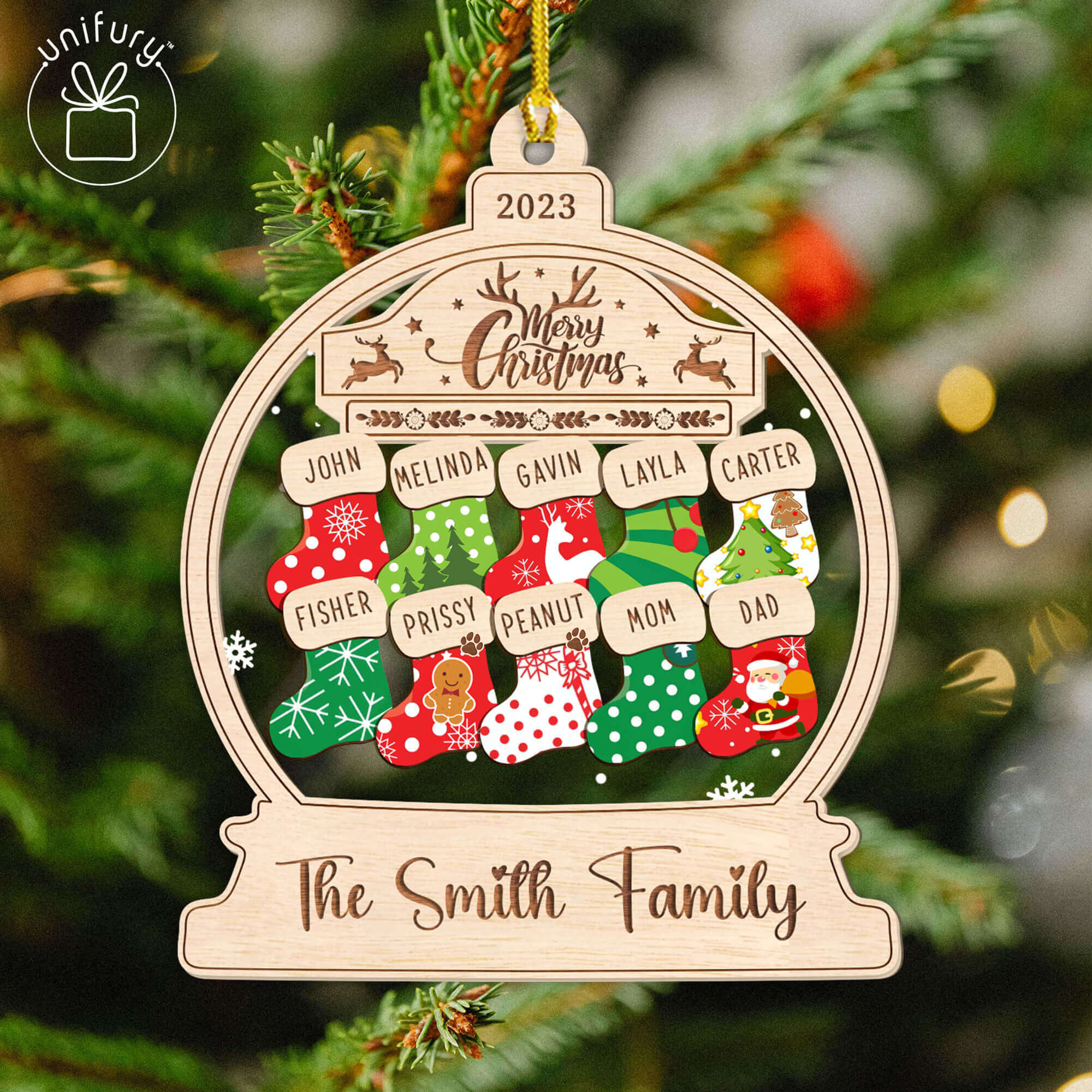 Our First Christmas as Grandparents 2023 Wreath Wood Ornament personalized  Gifts, Custom Message, Christmas, Holiday, Stocking Stuffers 