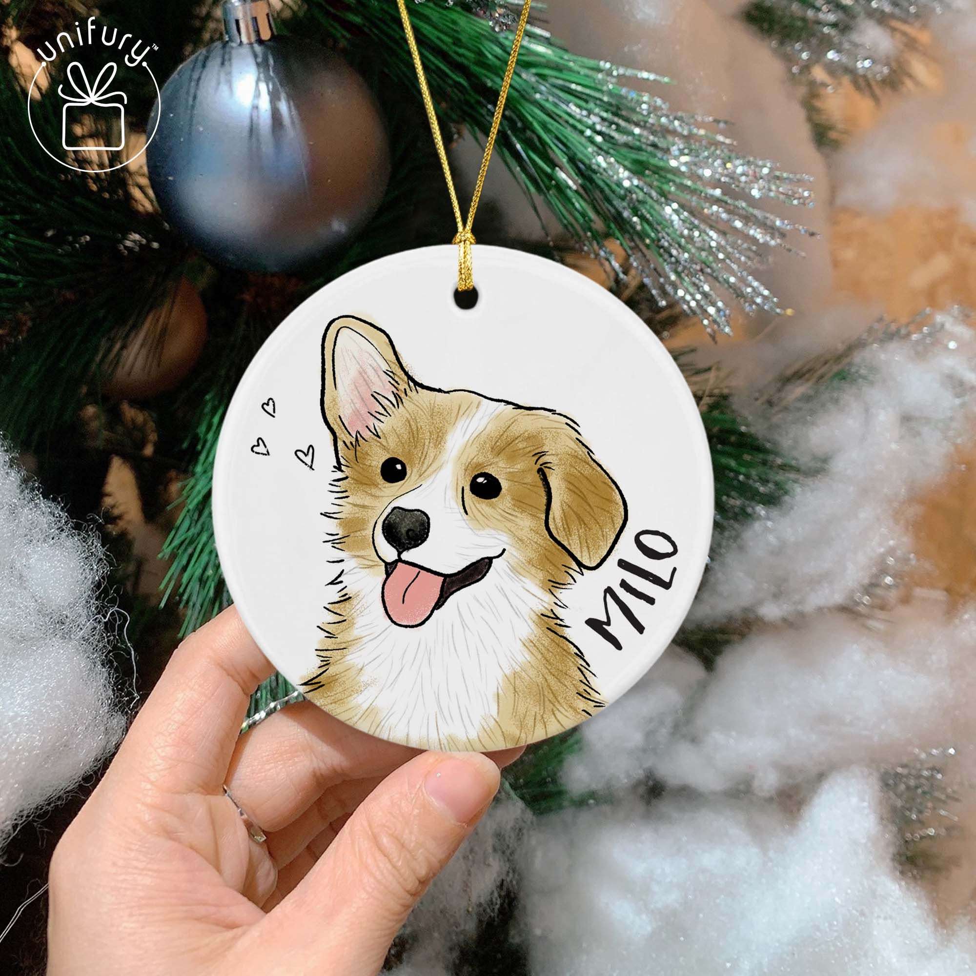 Customized Wooden Basic Color Pet and Family Christmas Ornaments - Unifury