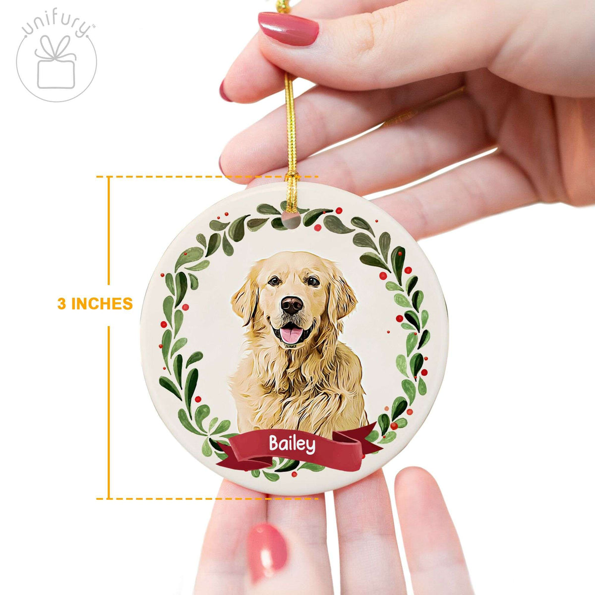 Pet Portrait Memorial Ceramic Circle for Dog Lovers