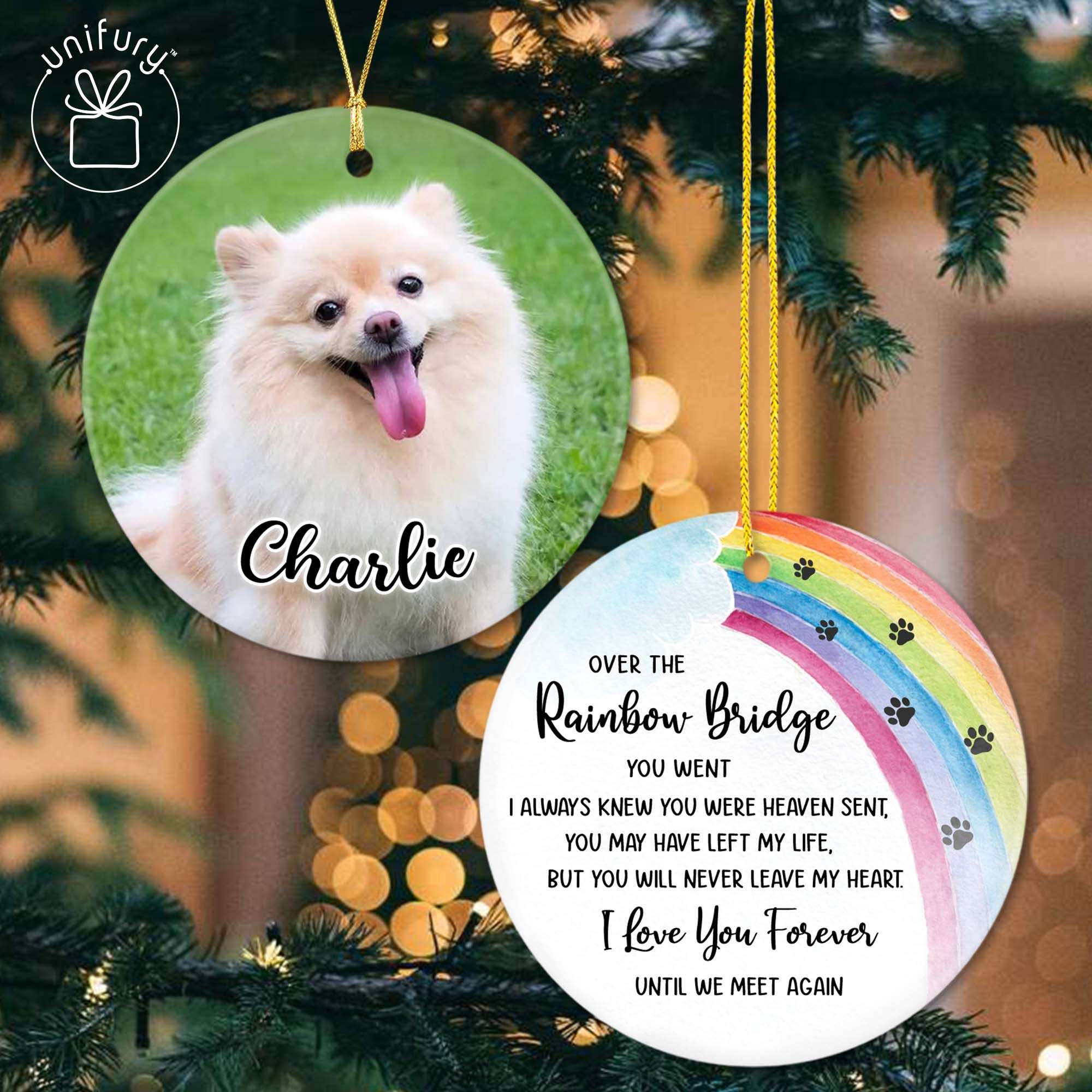 2023 Dog Christmas Ornaments: Personalized Christmas Tree Decor for Dog  Lovers - Forever in My Heart - Pet Memorial Ornament, Custom Dog Ornaments  for