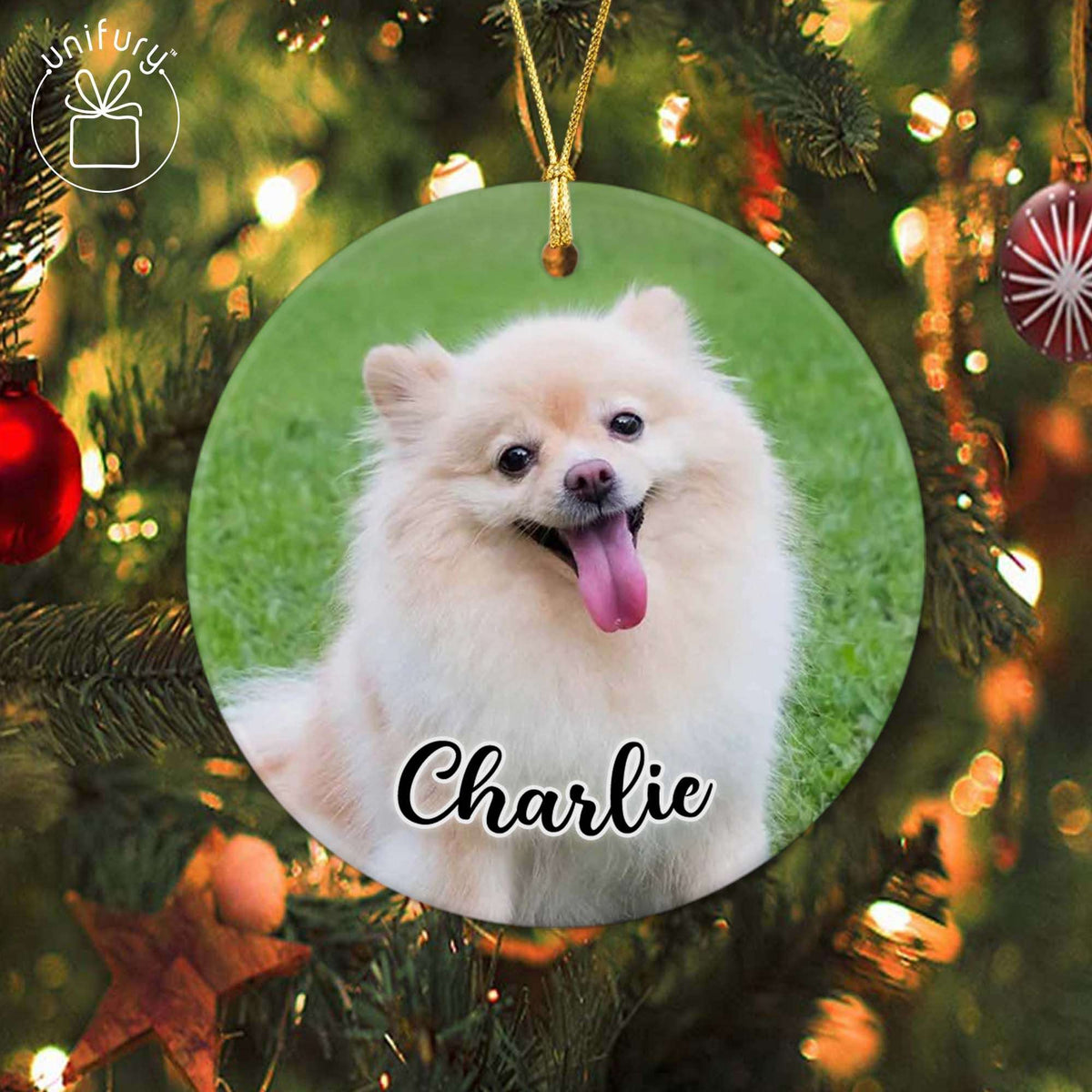 Honor Your Dog Custom Ceramic Ornament