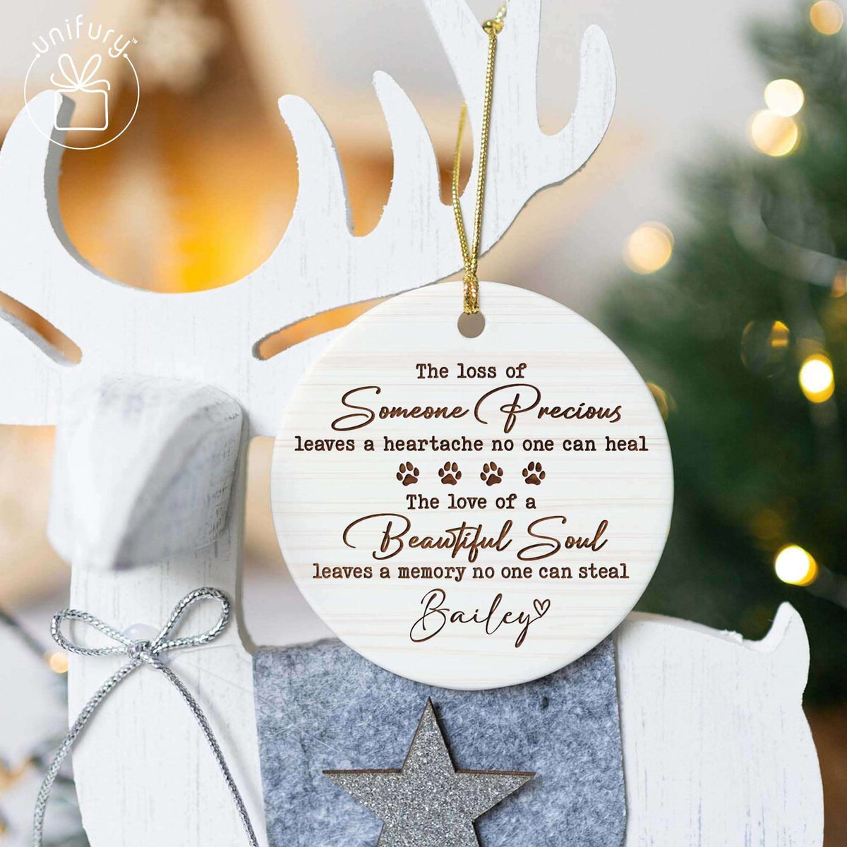 Ceramic Circle Pet Memorial Ornaments for Dog Lover
