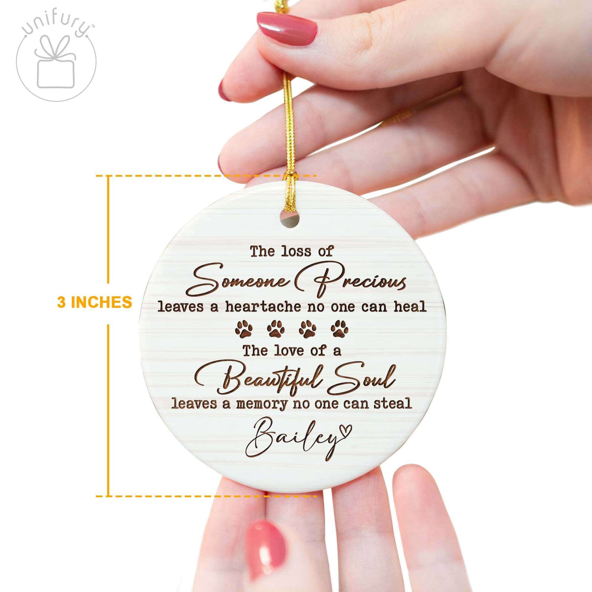 Ceramic Circle Pet Memorial Ornaments for Dog Lover