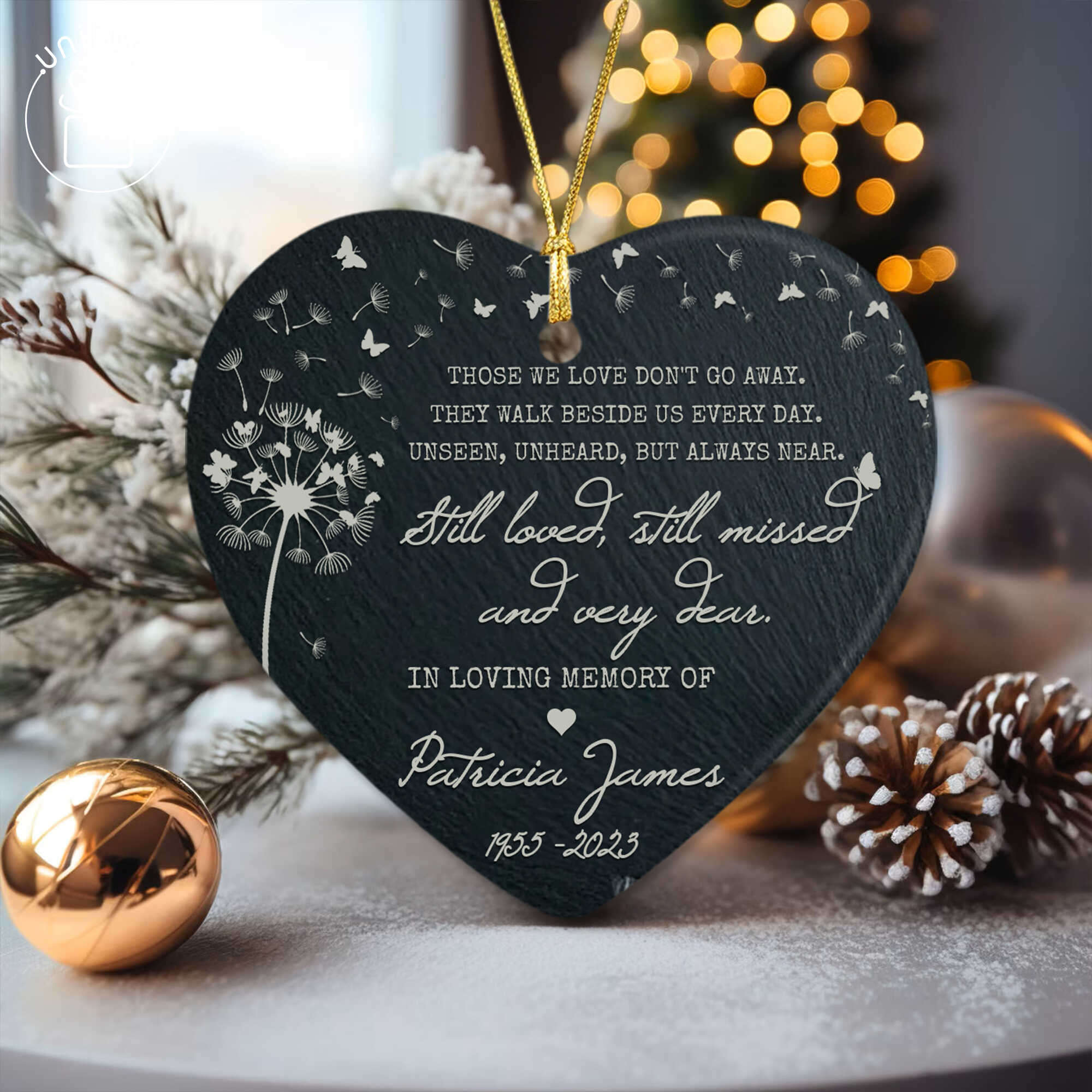 Personalized Ornament, Those We Love Don't Go Away They Walk