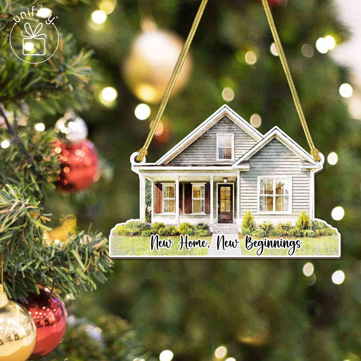 Personalized Family First Christmas House Wooden Ornaments