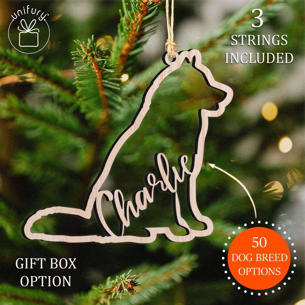 Personalized Custom Dog Breed Wooden Ornament for Dog Lovers