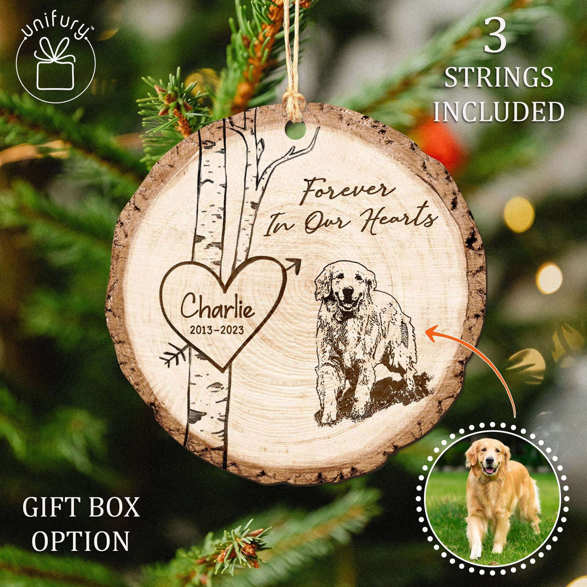 Unique Pet Memorial Customized Wooden Ornament