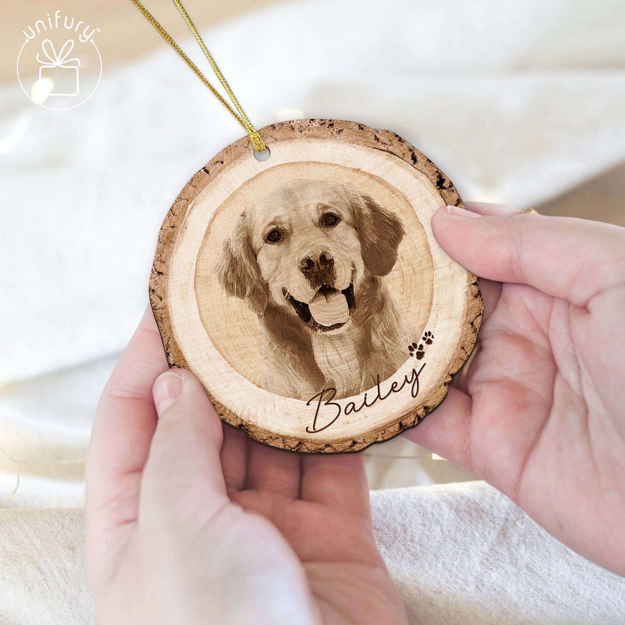 Christmas Suncatcher Ornament Gifts, Personalized Christmas Gifts for Dog Cat Lovers 6x6 Inches Unifury