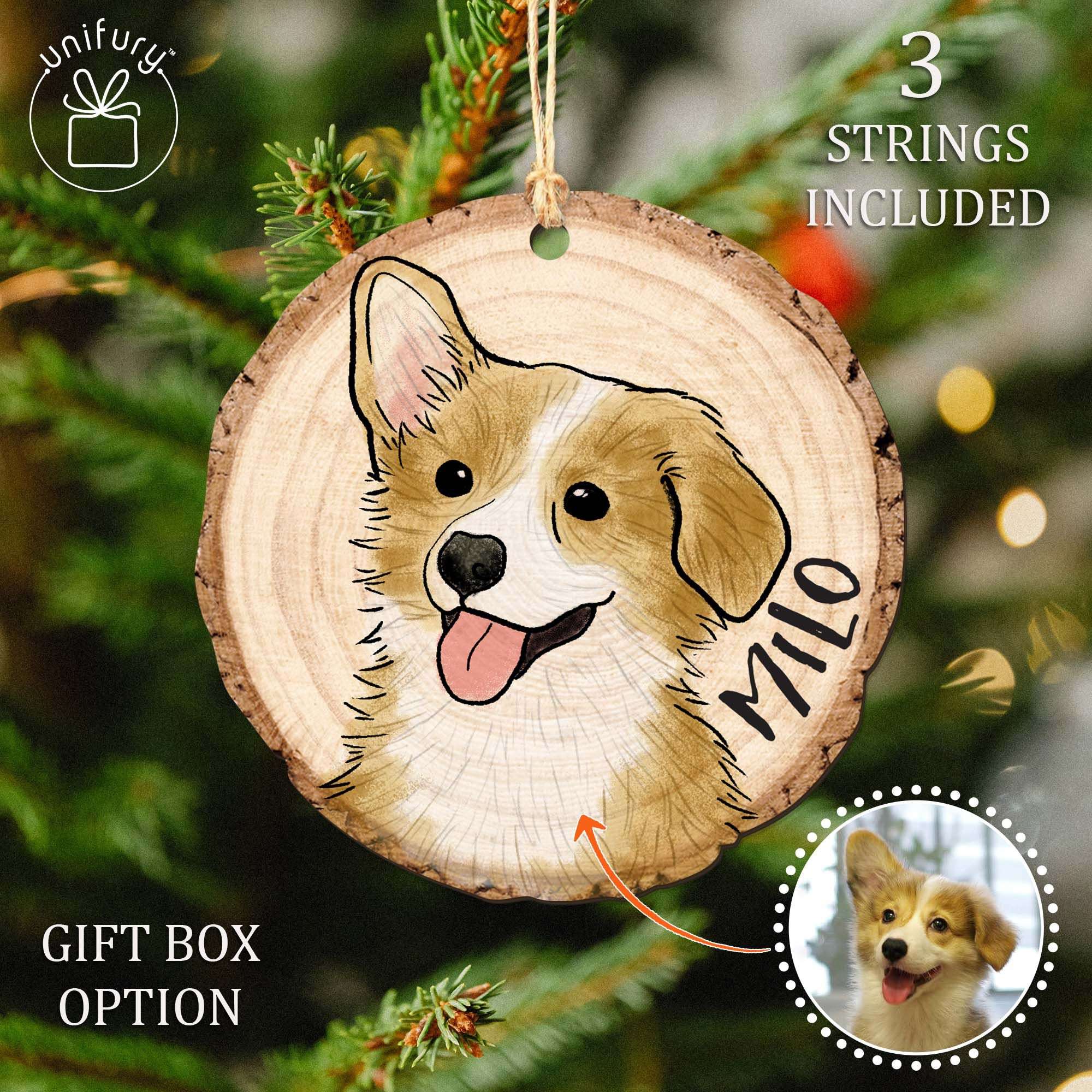 Unique First Baby Christmas Photo Acrylic and Wood Ornament Ornament with Gift Box Unifury