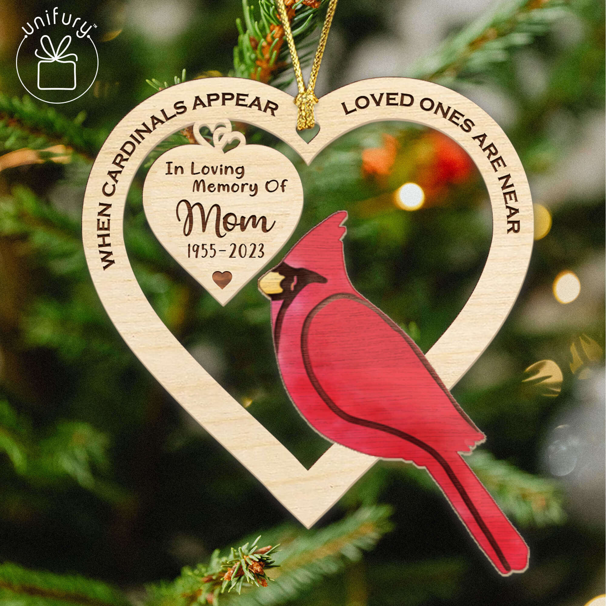 Your Light Will Always Shine In Our Memorial Custom Wooden Ornaments