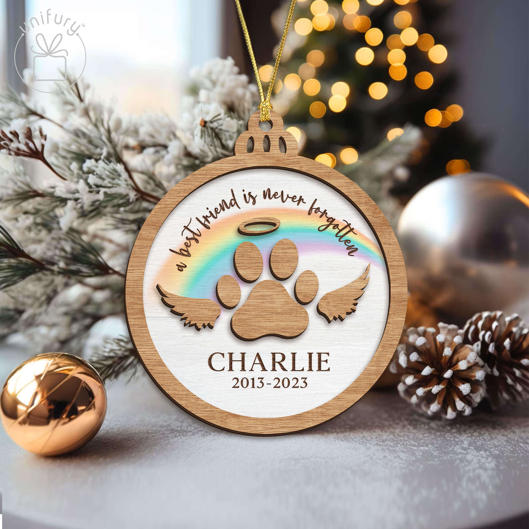 2023 Dog Christmas Ornaments: Personalized Christmas Tree Decor for Dog  Lovers - Forever in My Heart - Pet Memorial Ornament, Custom Dog Ornaments  for