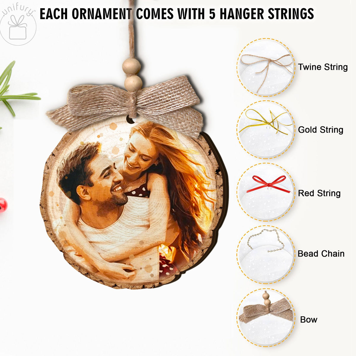 Custom Photo On Wooden Ornament - Gifts For Anniversary, Family, Pet Lovers