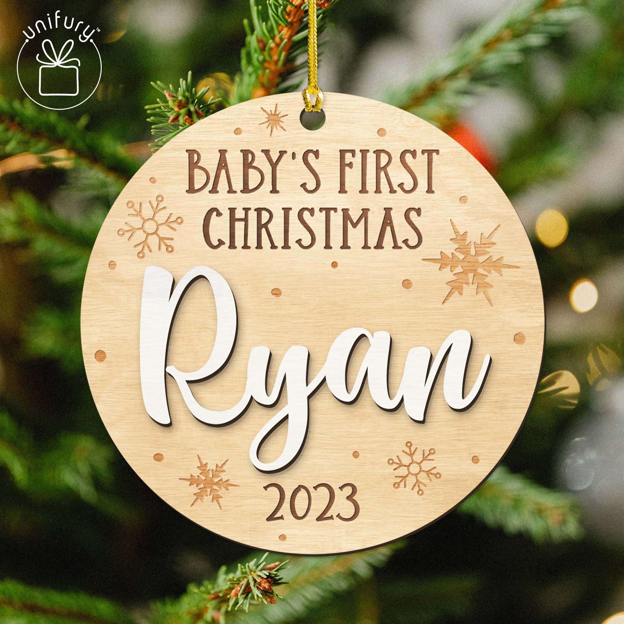 Personalized First Christmas Ornament 2023 Baby's First Christmas