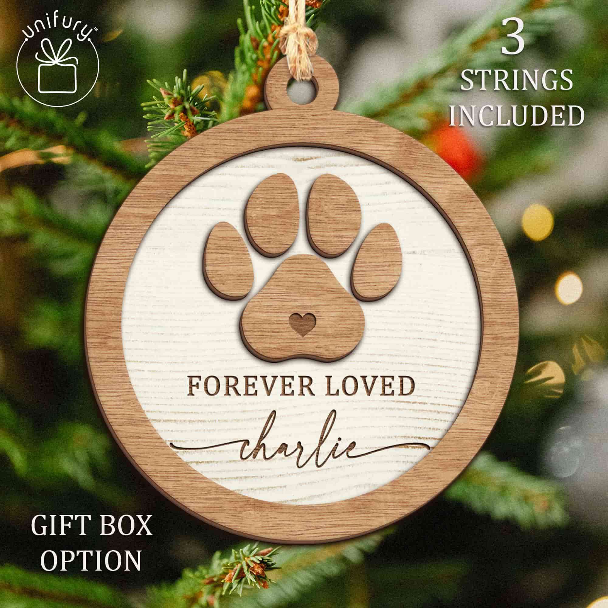  Unifury Custom Dog Ornament with Picture, Christmas Photo Ornament  Dog Ornaments in Memory, Wooden Pet Ornaments, Custom Photo Ornament  Christmas Picture, Style 5 : Pet Supplies