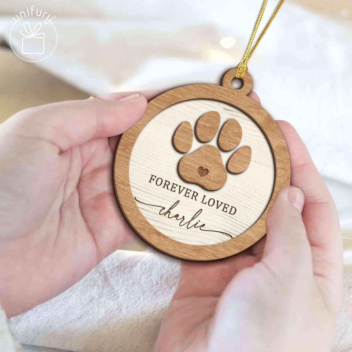Dog Lovers Pet Memorial Personalized Wooden Ornaments
