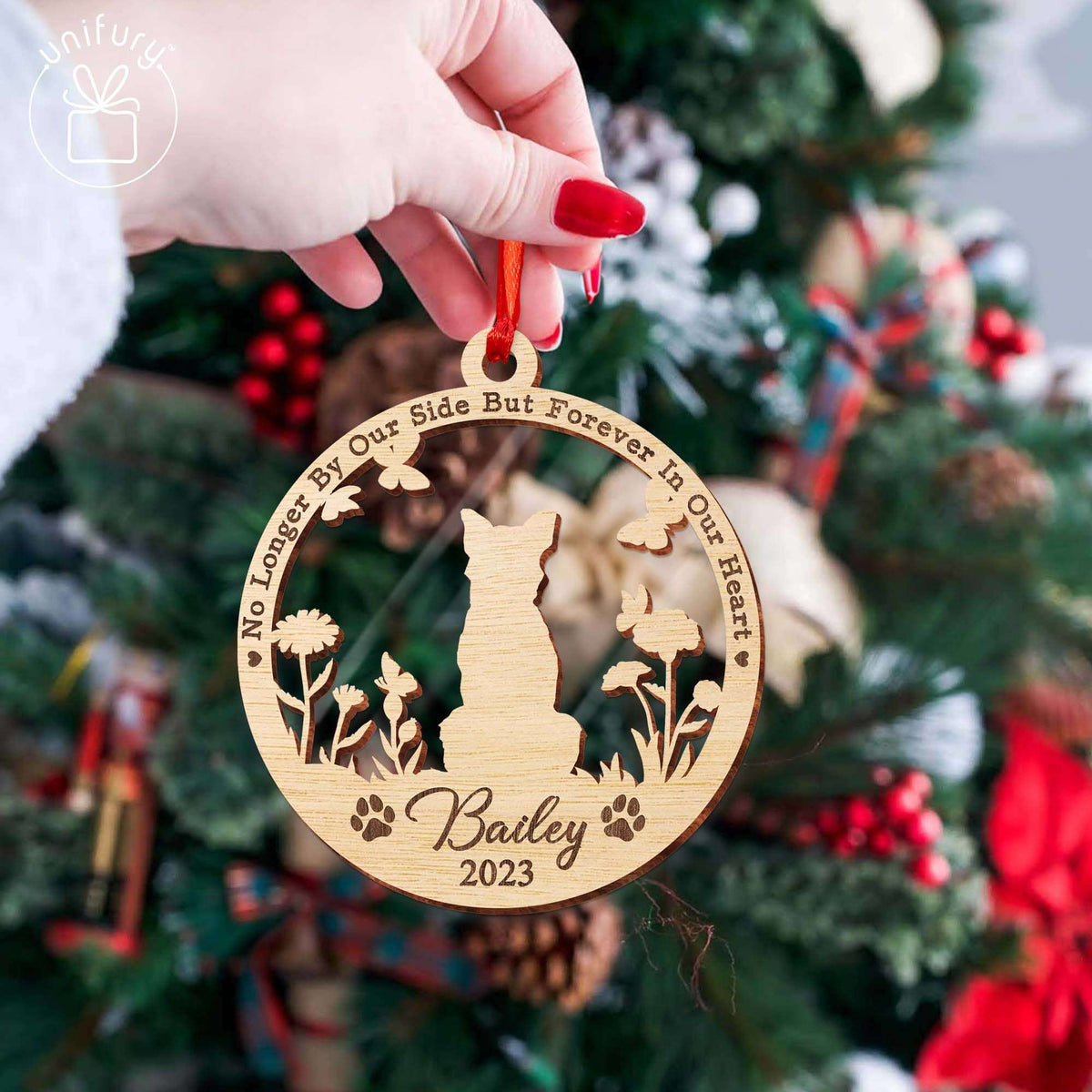 Dog Memory Christmas Ornament Acrylic and Wood Ornament