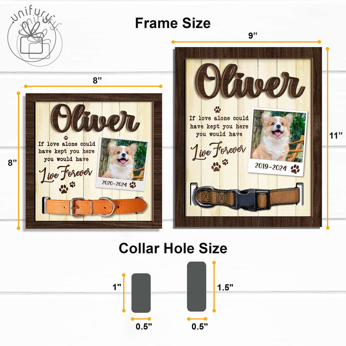 You Would Have Live Forever Memorial Pet Collar Frame