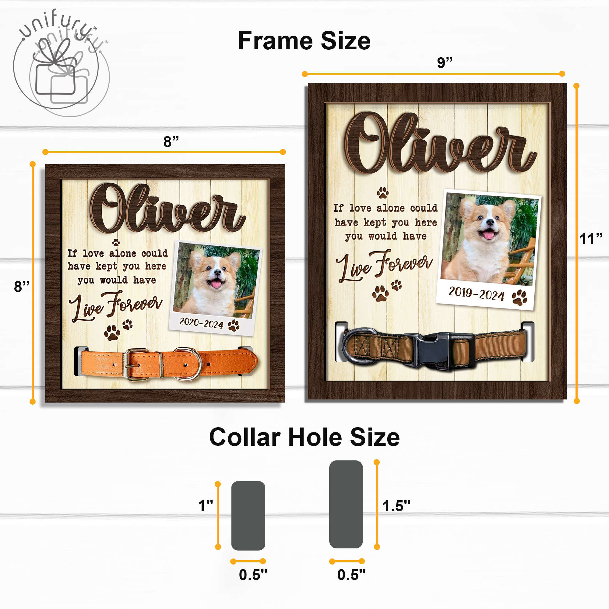 Colar Frame You Would Have Live Forever Memorial Pet Collar Frame - Unifury