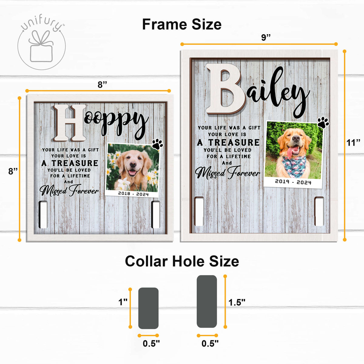 You&#39;ll Be Loved For A Lifetime Memorial Pet Collar Frame