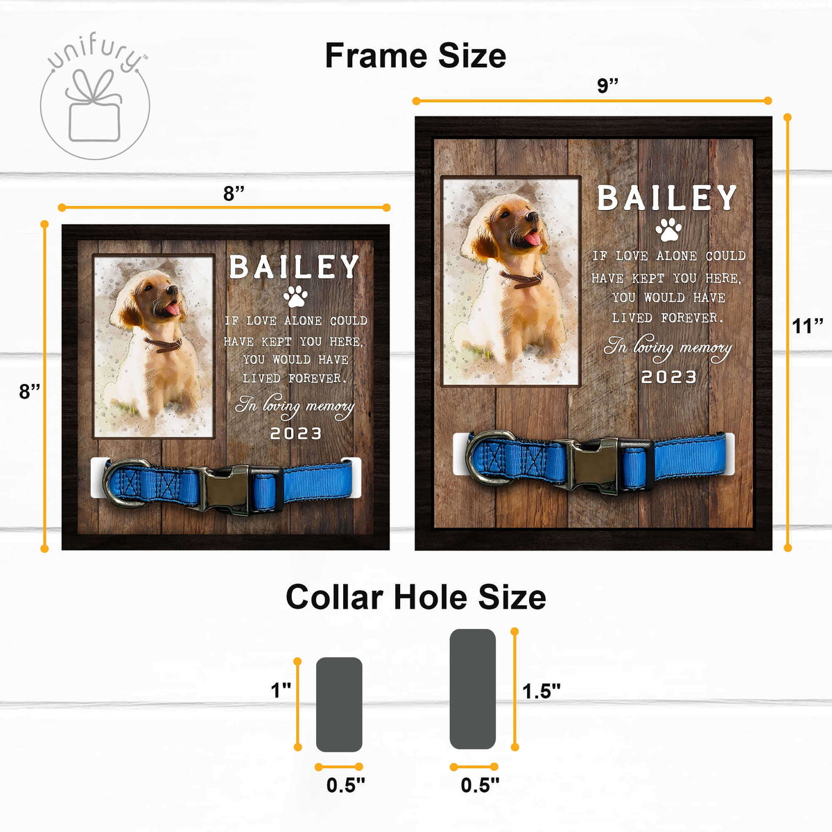 If Love Could Live Alone Memorial Pet Collar Frame