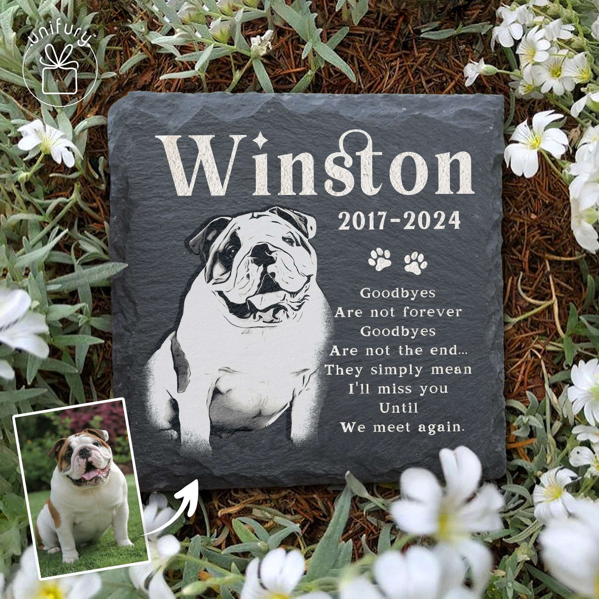 I&#39;ll Miss You Until We Meet Again Memorial Garden Stone